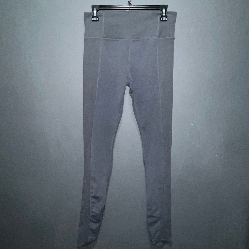 Athleta Powervita Womens Gray Ribbed Leggings size Medium